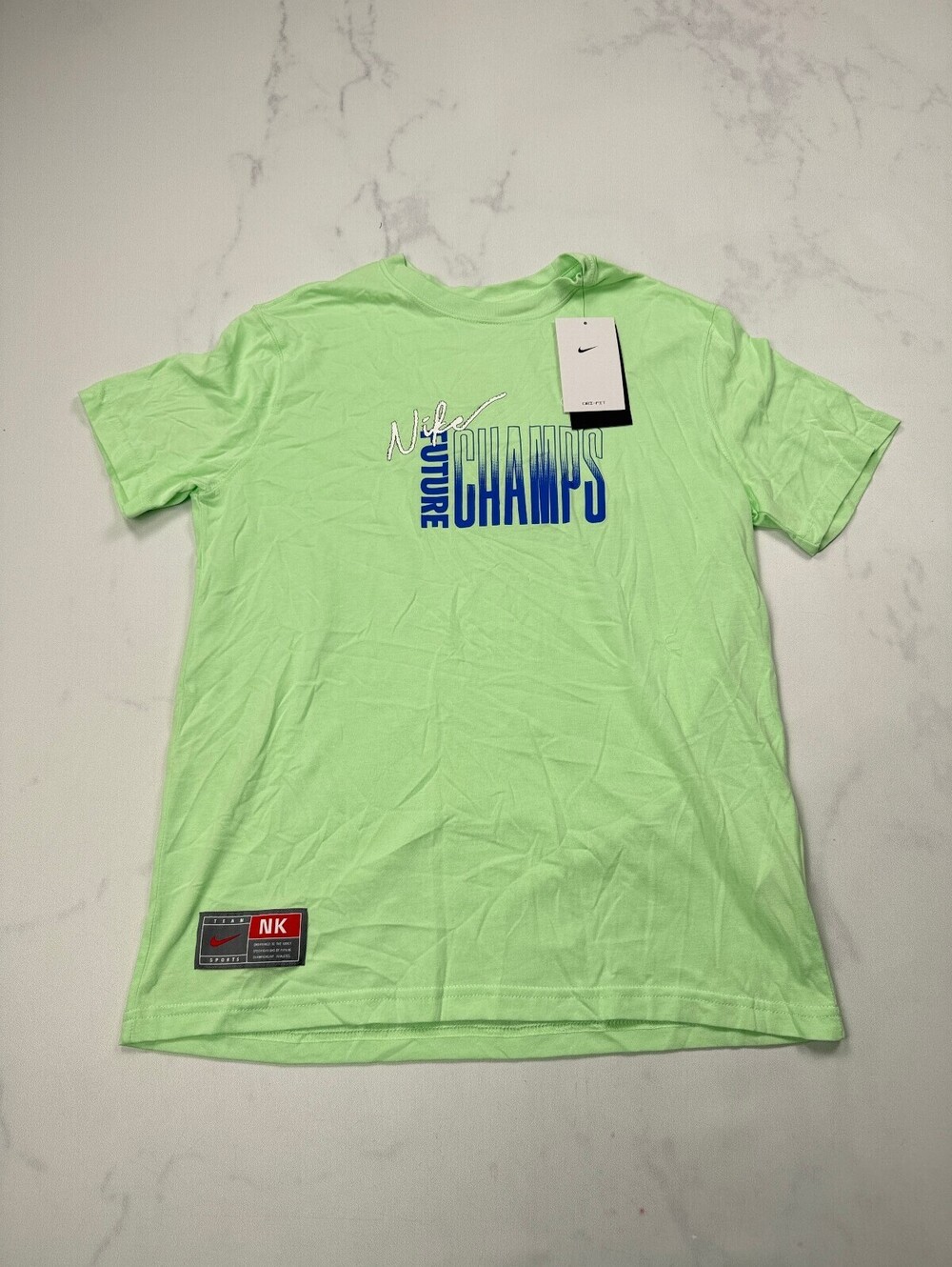 Nike Future Champs Graphic Tee Pastel Green 2010s Streetwear - Boys XL